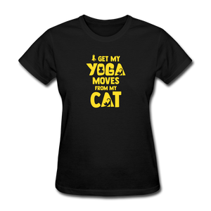 Yoga Cat Moves Women's T-Shirt - black
