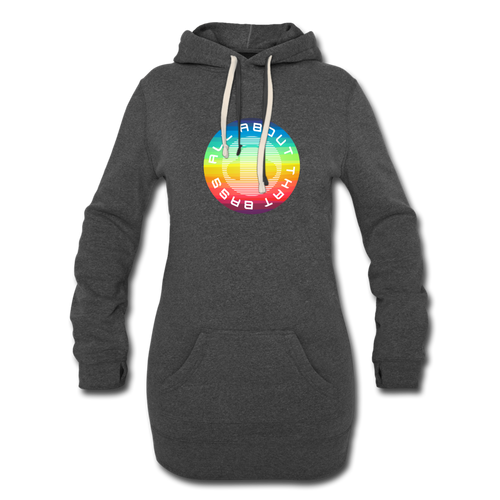 All about that bass Women's Hoodie Dress - heather black