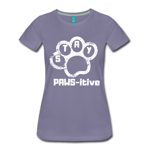 Stay PAWS-itive Women’s Premium T-Shirt - washed violet