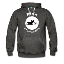 Load image into Gallery viewer, Ride of your LIfe BIKER Men’s Premium Hoodie - charcoal gray