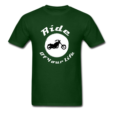 Load image into Gallery viewer, Ride of Your Life BIKER T-Shirt - forest green