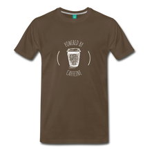 Load image into Gallery viewer, Powered By Caffeine Unisex Premium T-Shirt - noble brown