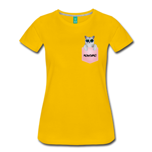 Pocket Kitty Women’s Premium T-Shirt - sun yellow