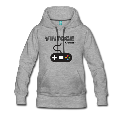 Vintage GAMER Women’s Premium Hoodie - heather gray