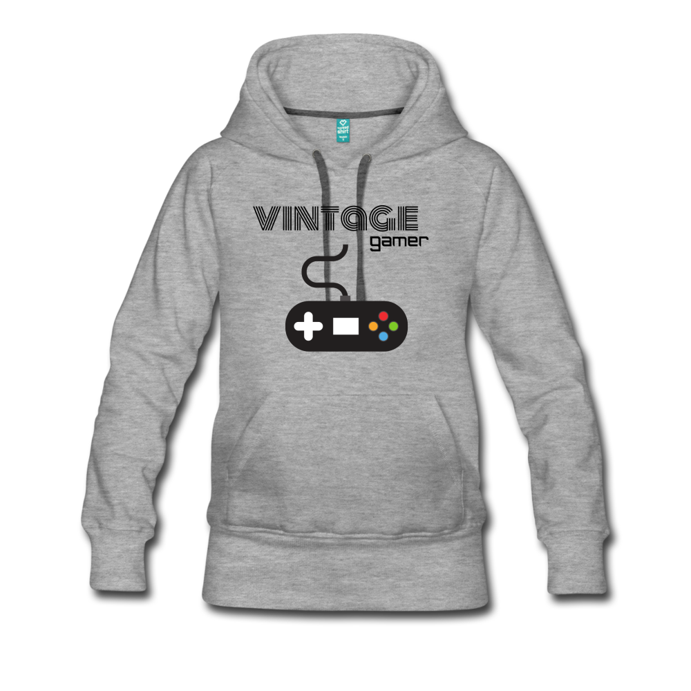 Vintage GAMER Women’s Premium Hoodie - heather gray