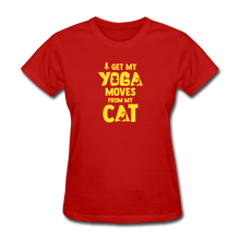 Load image into Gallery viewer, Yoga Cat Moves Women&#39;s T-Shirt - red