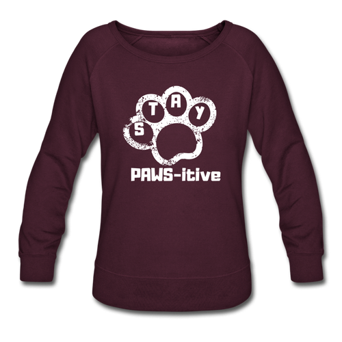 PAWS-itive Women’s Crewneck Sweatshirt - plum