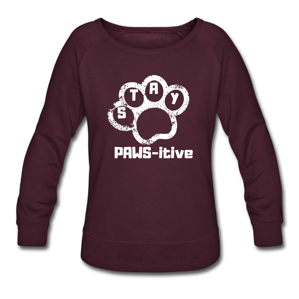 PAWS-itive Women’s Crewneck Sweatshirt - plum