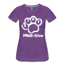 Load image into Gallery viewer, Stay PAWS-itive Women’s Premium T-Shirt - purple