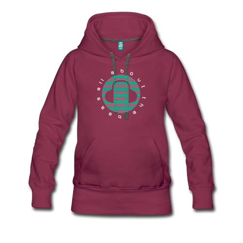 All About the Bass Women’s Premium Hoodie - burgundy