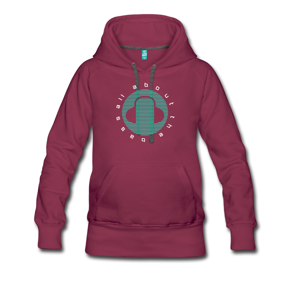 All About the Bass Women’s Premium Hoodie - burgundy