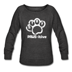 PAWS-itive Women’s Crewneck Sweatshirt - heather black