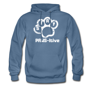 Stay PAWS-itive Unisex Hoodie - denim blue