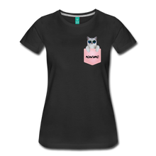 Load image into Gallery viewer, Pocket Kitty Women’s Premium T-Shirt - black