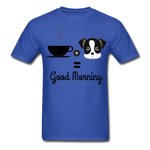 COFFE & DOGGY T-Shirt - royal blue
