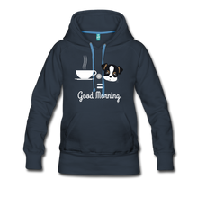 Load image into Gallery viewer, Coffee and Pup&#39;s Women’s Premium Hoodie - navy