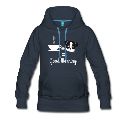 Coffee and Pup's Women’s Premium Hoodie - navy