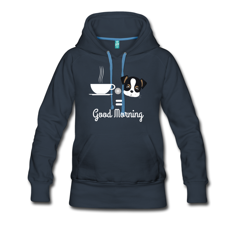 Coffee and Pup's Women’s Premium Hoodie - navy