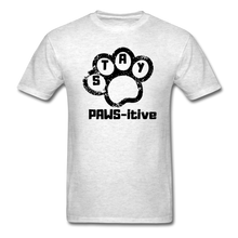 Load image into Gallery viewer, Stay Paws-itive  T-Shirt - light heather grey