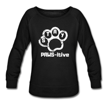 Load image into Gallery viewer, PAWS-itive Women’s Crewneck Sweatshirt - black
