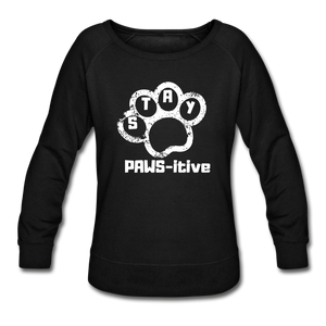 PAWS-itive Women’s Crewneck Sweatshirt - black