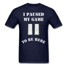 Load image into Gallery viewer, Paused my game T-Shirt - navy