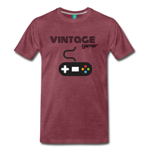 Load image into Gallery viewer, Vintage GAMER Men&#39;s Premium T-Shirt - heather burgundy