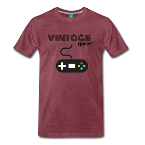 Vintage GAMER Men's Premium T-Shirt - heather burgundy