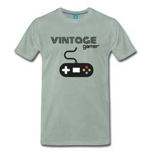 Vintage GAMER Men's Premium T-Shirt - steel green