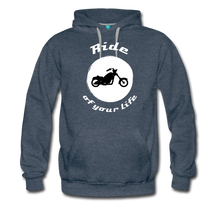 Load image into Gallery viewer, Ride of your LIfe BIKER Men’s Premium Hoodie - heather denim