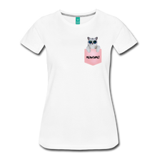Load image into Gallery viewer, Pocket Kitty Women’s Premium T-Shirt - white