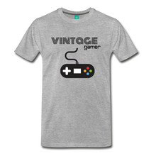 Load image into Gallery viewer, Vintage GAMER Men&#39;s Premium T-Shirt - heather gray
