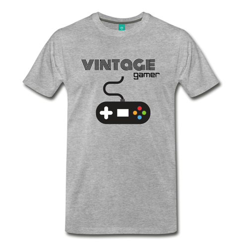 Vintage GAMER Men's Premium T-Shirt - heather gray