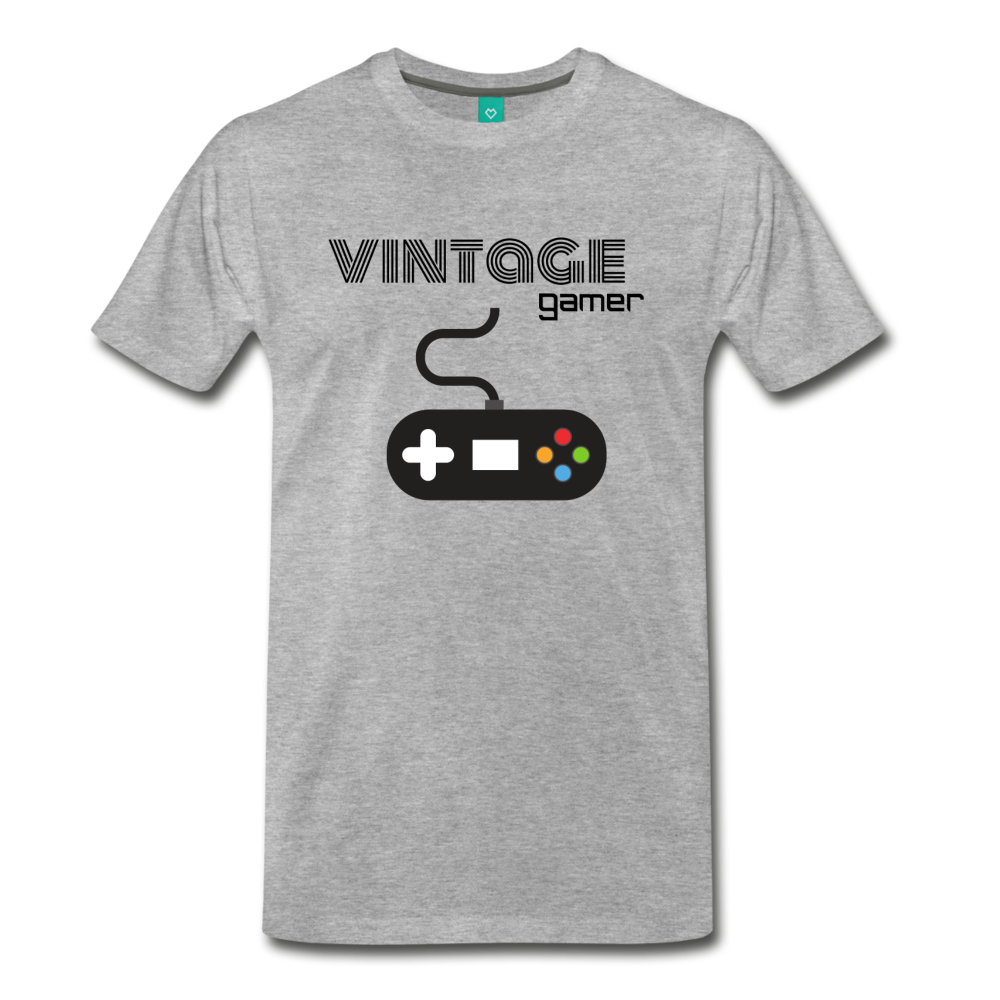Vintage GAMER Men's Premium T-Shirt - heather gray