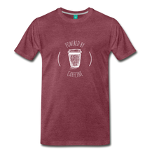 Load image into Gallery viewer, Powered By Caffeine Unisex Premium T-Shirt - heather burgundy