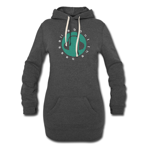 All About that Bass EDM Women's Hoodie Dress - heather black