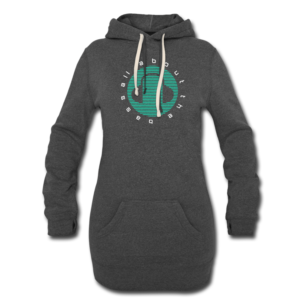 All About that Bass EDM Women's Hoodie Dress - heather black