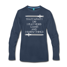Load image into Gallery viewer, That&#39;s What I Do Gamer Men&#39;s Premium Long Sleeve T-Shirt - navy