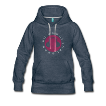 Load image into Gallery viewer, All about bass EDM Women’s Premium Hoodie - heather denim