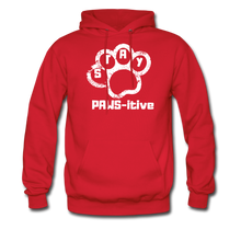 Load image into Gallery viewer, Stay PAWS-itive Unisex Hoodie - red