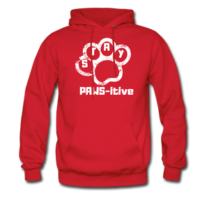 Stay PAWS-itive Unisex Hoodie - red