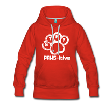 Load image into Gallery viewer, PAWS-itive Women’s Premium Hoodie - red