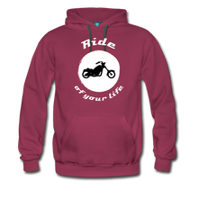 Load image into Gallery viewer, Ride of your LIfe BIKER Men’s Premium Hoodie - burgundy
