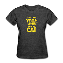 Load image into Gallery viewer, Yoga Cat Moves Women&#39;s T-Shirt - heather black