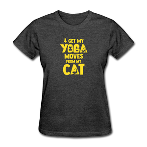 Yoga Cat Moves Women's T-Shirt - heather black