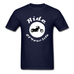 Ride of Your Life BIKER T-Shirt - navy