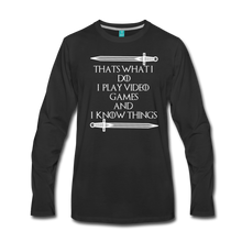 Load image into Gallery viewer, That&#39;s What I Do Gamer Men&#39;s Premium Long Sleeve T-Shirt - black