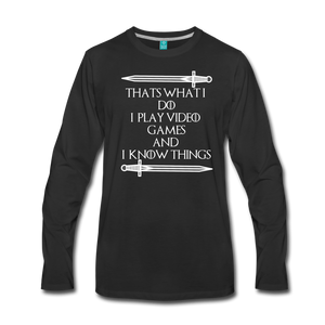 That's What I Do Gamer Men's Premium Long Sleeve T-Shirt - black