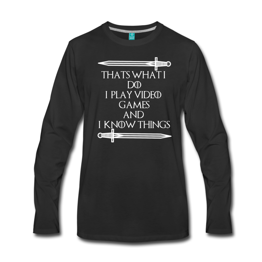 That's What I Do Gamer Men's Premium Long Sleeve T-Shirt - black