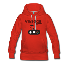 Load image into Gallery viewer, Vintage GAMER Women’s Premium Hoodie - red